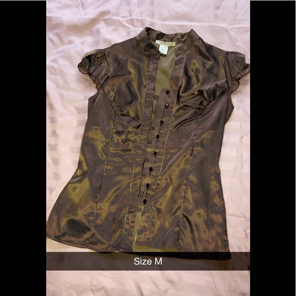 Brown button down shirt